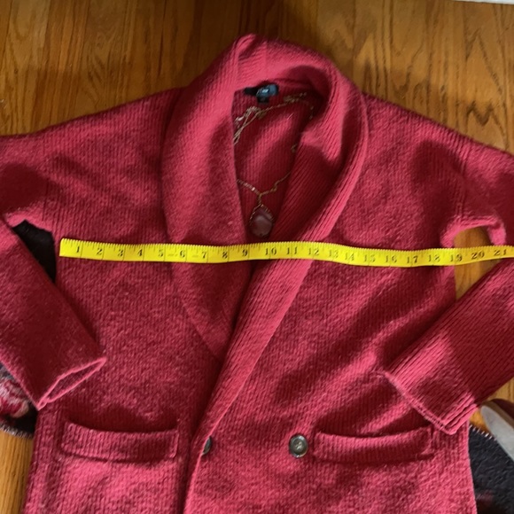 🌺 J.CREW; Long Ribbed Cardigan Merlot Supersoft Yarn Sweater. Fits Misses XS-S! - Picture 8 of 9